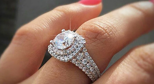 New Hot Selling Silver Plated Stainless Steel Rings For Women Cubic Zircon Jewelry Wedding Engagement Ring Wholesale Size 5-11