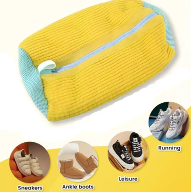 1Pcs Laundry Bag Shoe Washing Bag Padded Net Protector For Fluffy Fibers Polyester Machine Friendly Drying Wash Bags For Shoes